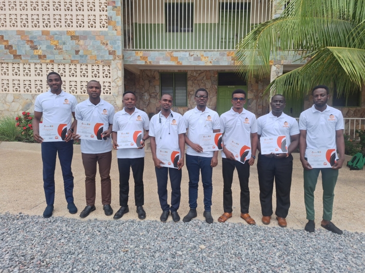 Each trainee received a certificate after completing the gold training