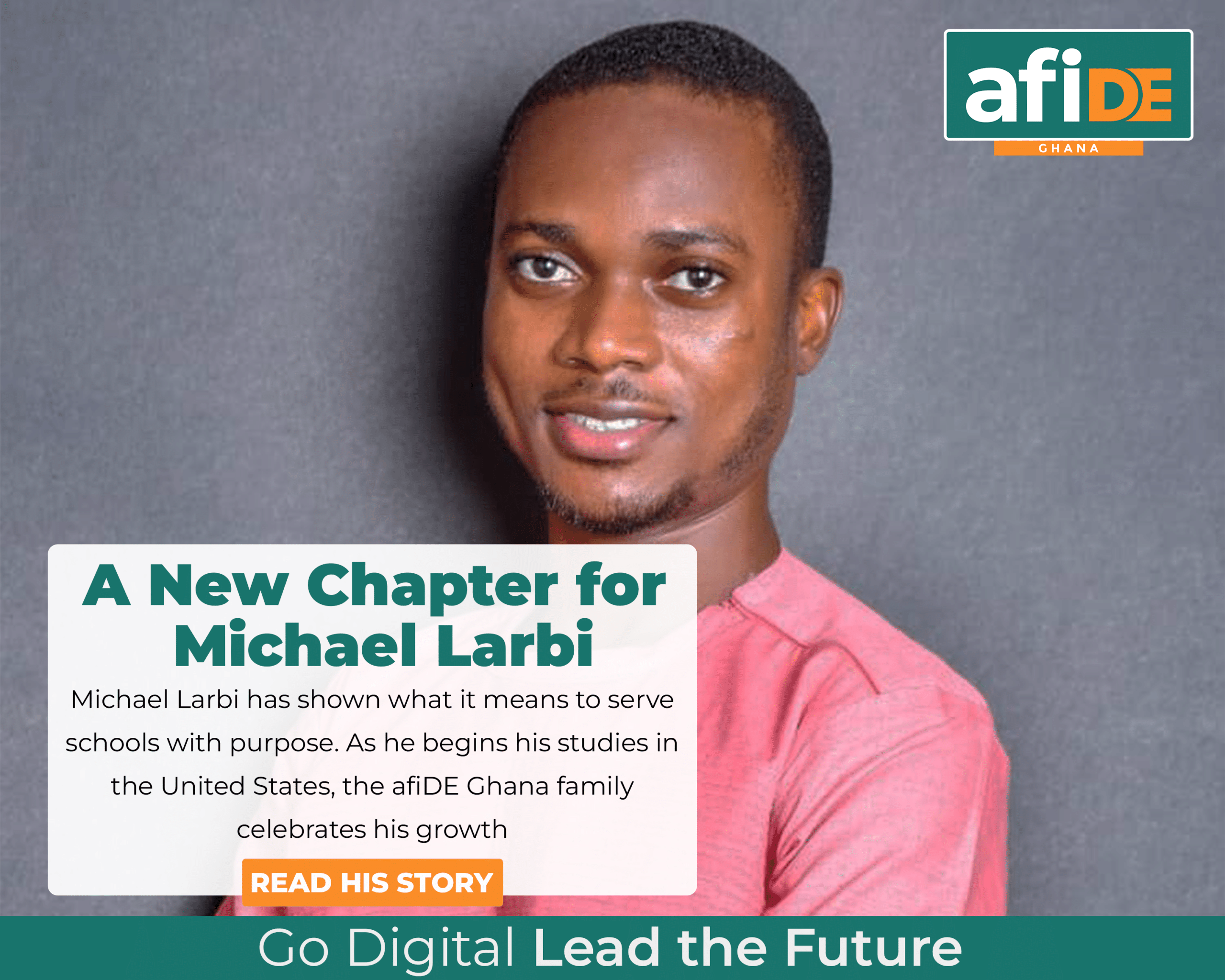 Michael Larbi Departs for Further Studies, With afiDE Ghana Fully Backing Him