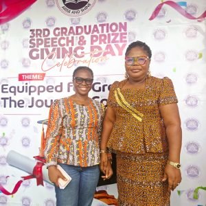 Zita Nyarko of afiDE Ghana at Nileem Academy's 3rd Graduation and Prize-Giving Day. Zita Nyarko of afiDE Ghana at Nileem Academy's 3rd Graduation and Prize-Giving Day.